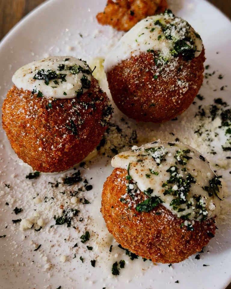 Arancini at Gnocchi Gnocchi Brothers, dining South Bank Brisbane