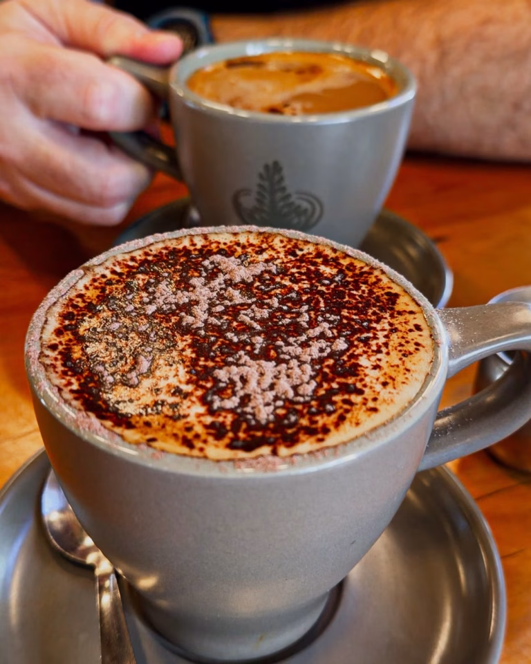 Morning coffee at Vici Italian, dining South Bank Brisbane