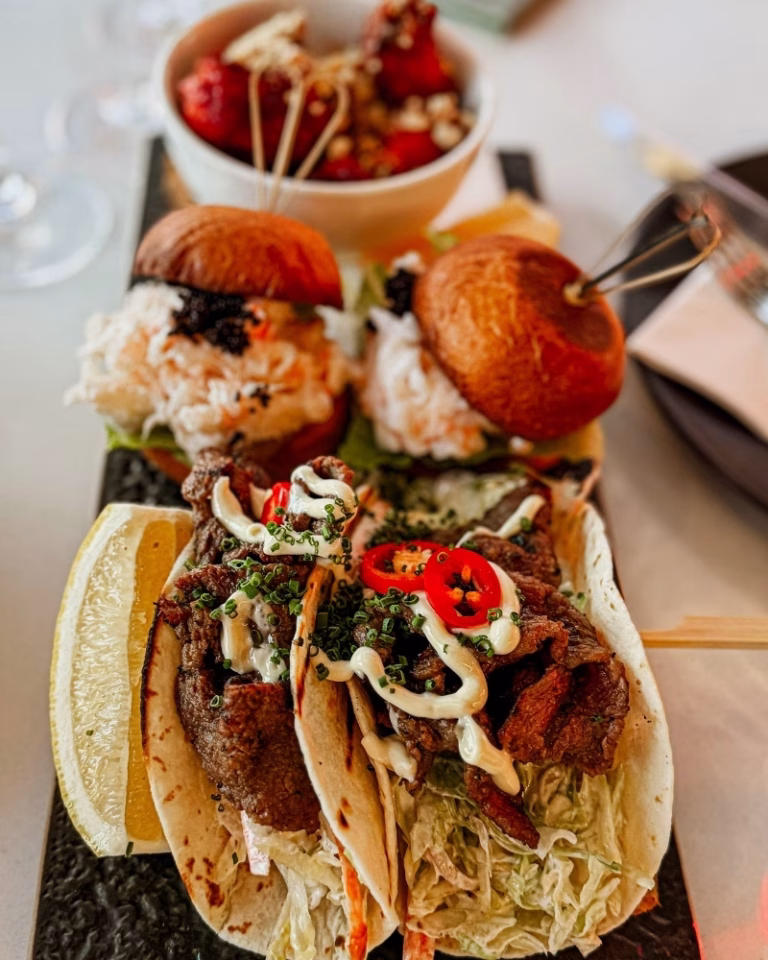 Sunseeker package tasting plate at The Terrace, Emporium Hotel's rooftop bar