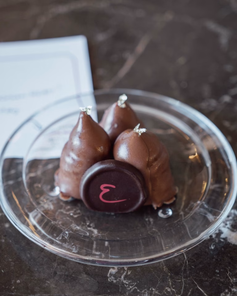 Welcome chocolate on arrival in the River King Suite at Emporium Hotel South Bank