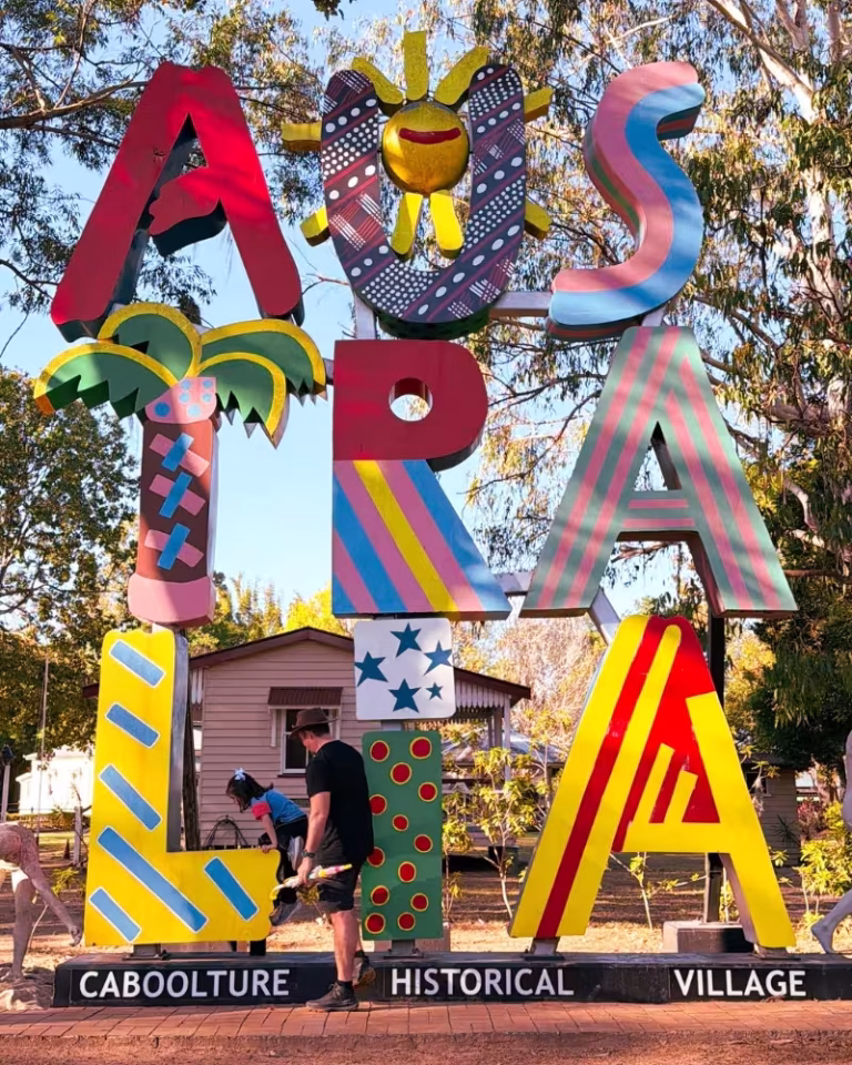 Vintage Australia sign on display at Caboolture Historical Village